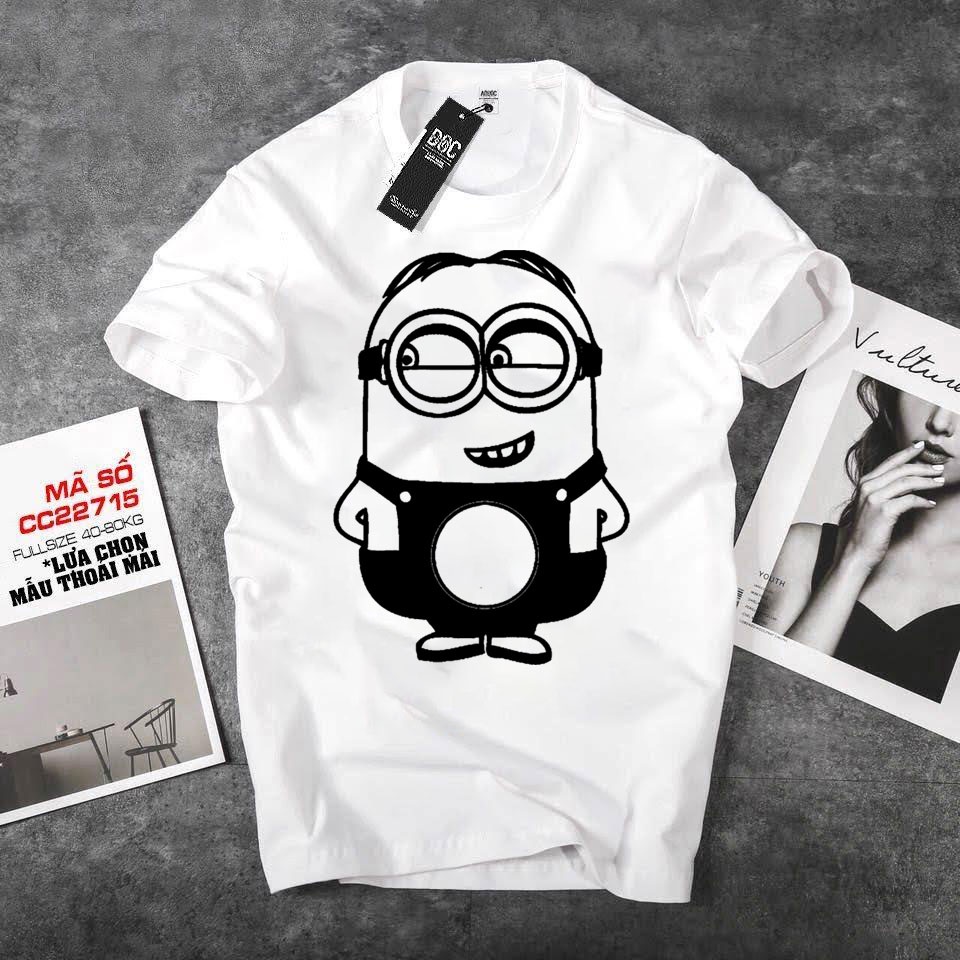 ÁO THUN TAY NGẮN CỔ TRÒN Minion Ngộ Nghĩnh IN HÌNH CUTE MẪU MỚI CHO CẶP ĐÔI - 0227