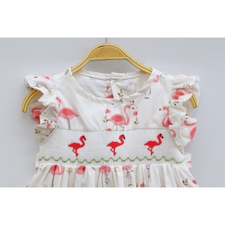ĐẦM SMOCK HỒNG HẠC
