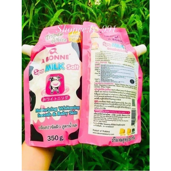 ( Hàng chuẩn )Muối bò tắm tẩy tế bào chết Abon Thái Lan túi 350gram