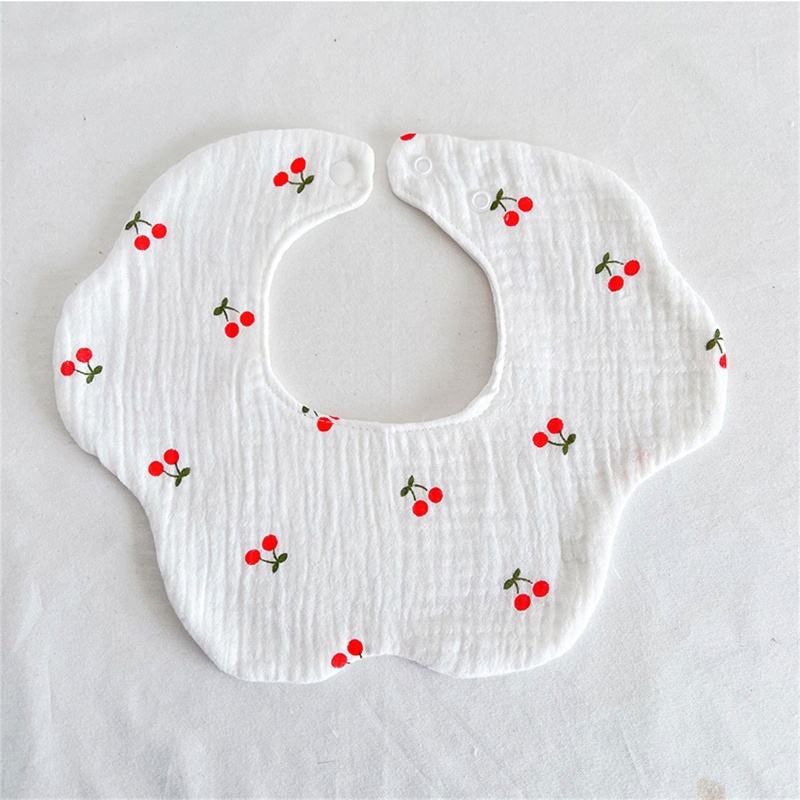 Yếm Ăn Cotton Thoáng Khí Xoay 360 Độ In Họa Tiết Hoạt Hình Xinh Xắn Dành Cho Bé