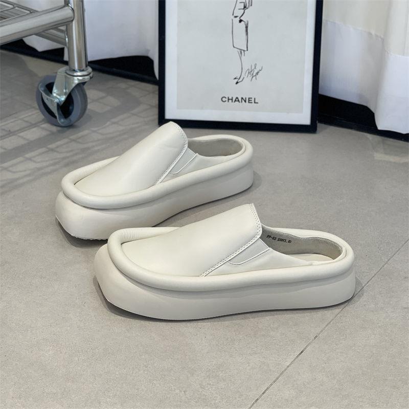 Hàng Mới Về Dép Da Mềm Mũi Vuông Phong Cách Harajuku Thời Trang Hàn Quốc 2022 Cho Nữ