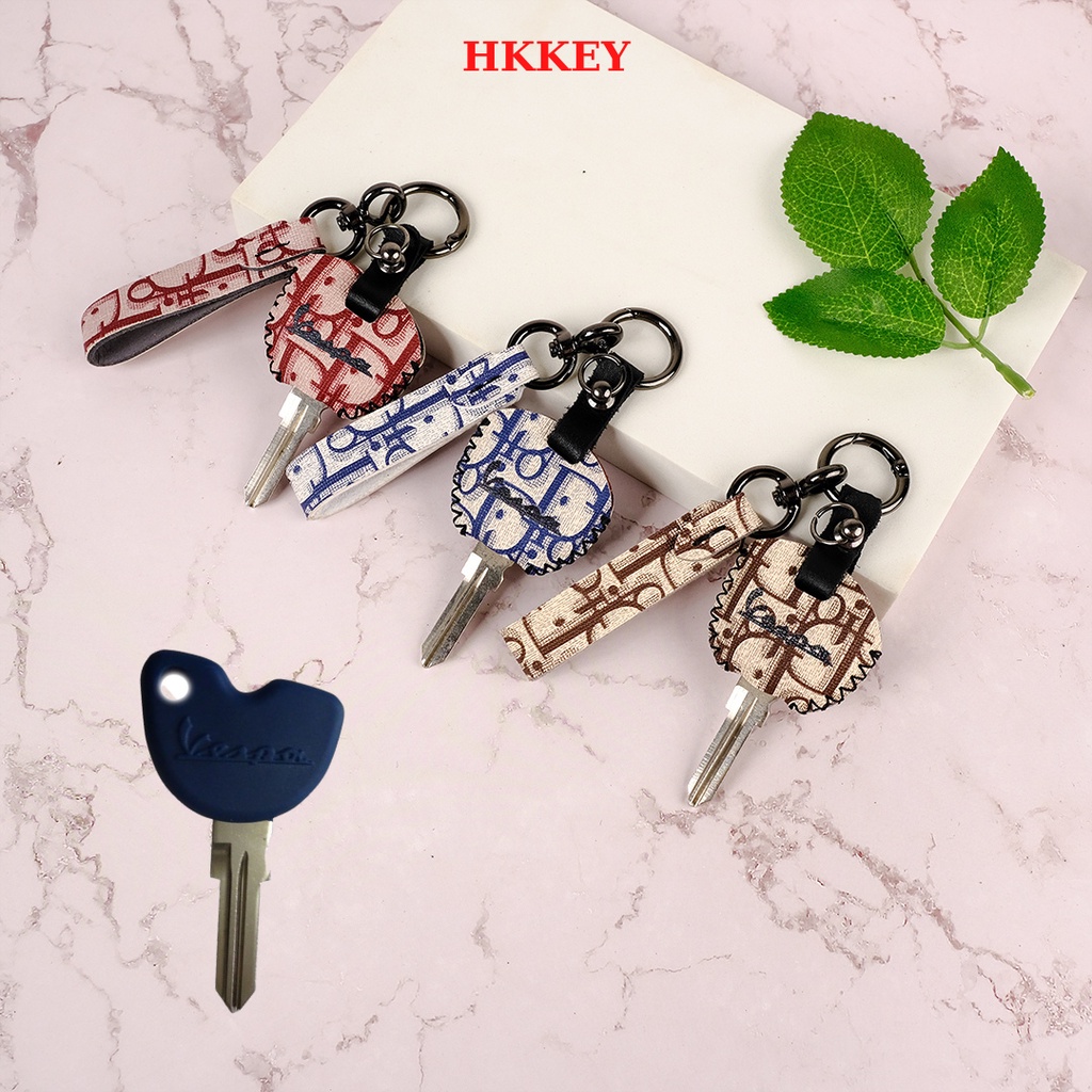 Bao da bảo vệ chìa khóa Piaggio Vespa Primavera Sprint Lx S Lxv Liberty Zip Fly Dior khâu tay móc apple có tay cầm
