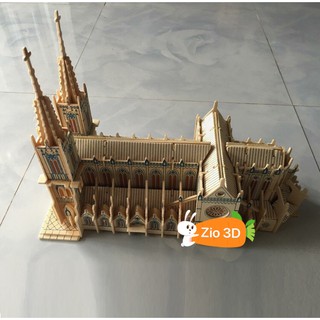 Mô hình lắp ráp gỗ 3D Nhà thờ Đức Bà