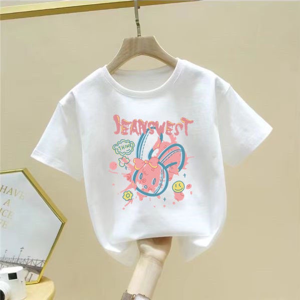 Áo Thun Cotton Tay Ngắn Thoải Mái Phong Cách Mới 2022 Cho Bé Gái