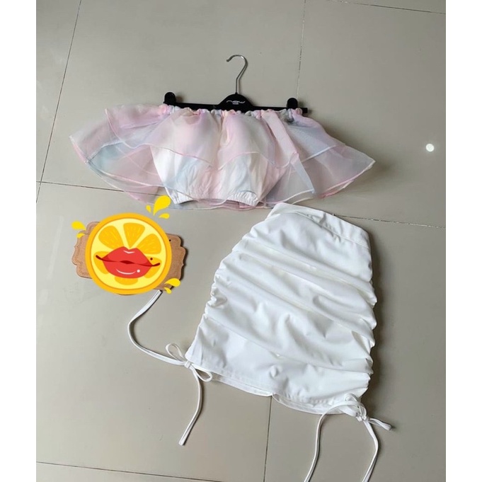 ÁO BẸC VAI VOAN KIẾN PHỐI BẨY MÀU CẦU VÒNG+ảnh thật | BigBuy360 - bigbuy360.vn