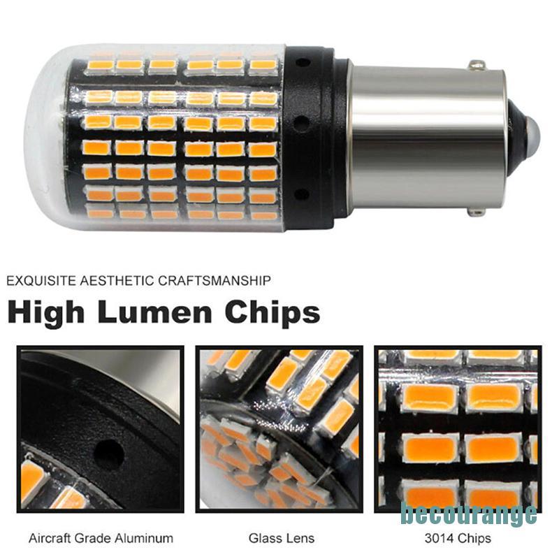 1 Đèn Led Vàng 1156 1095 1141 P21W Ba15S 7506 Led 3014 Chất Lượng Cao