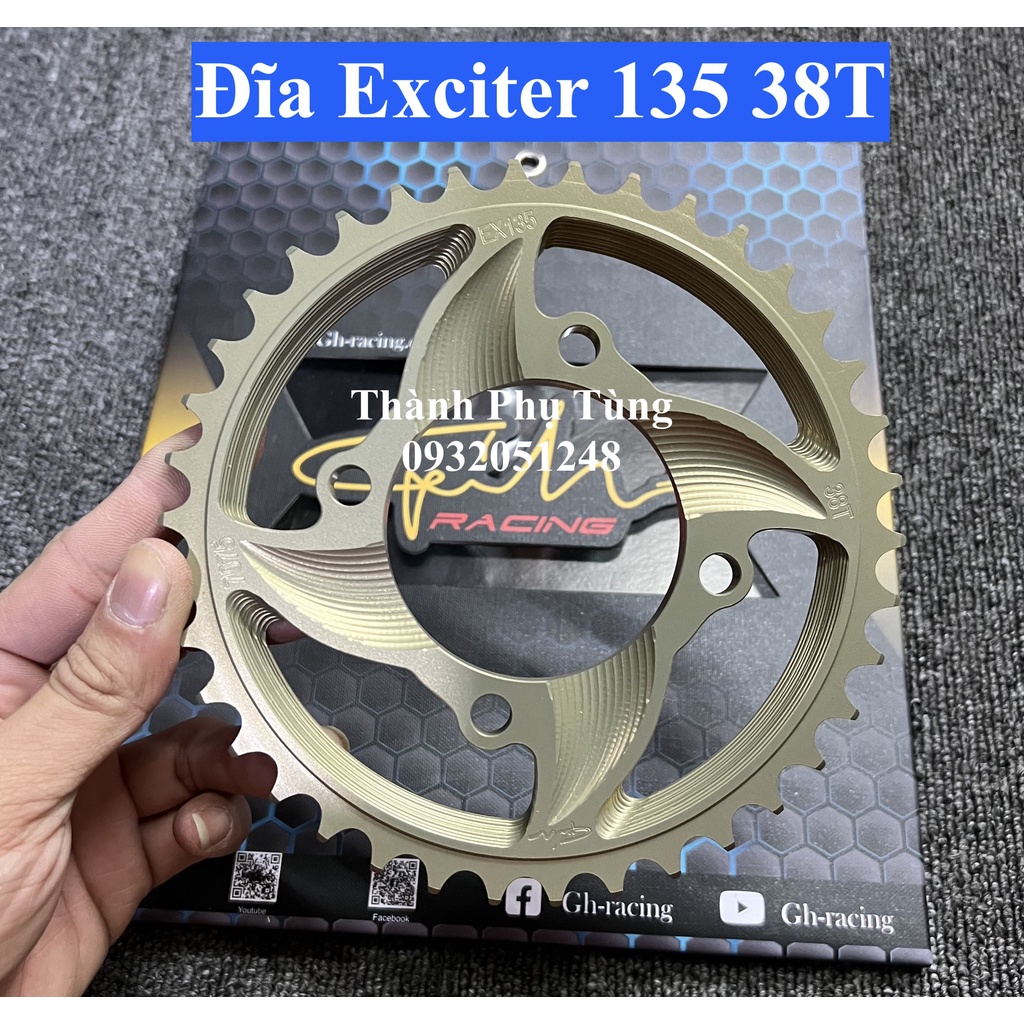 Đĩa tải nhôm 7075 siêu cứng gắn Exciter, Winner, Sonic, RS, Satria,Yaz...