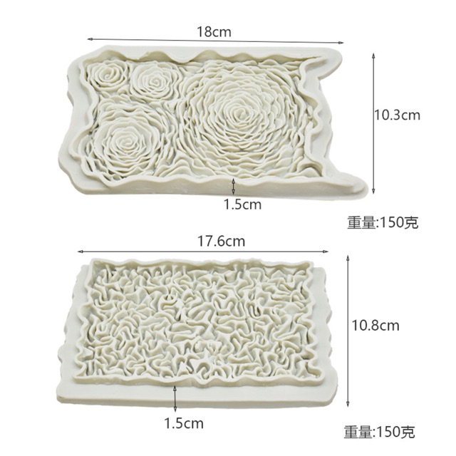 Khuôn silicon hoa hồng ốp thành bánh rau câu, kem bơ