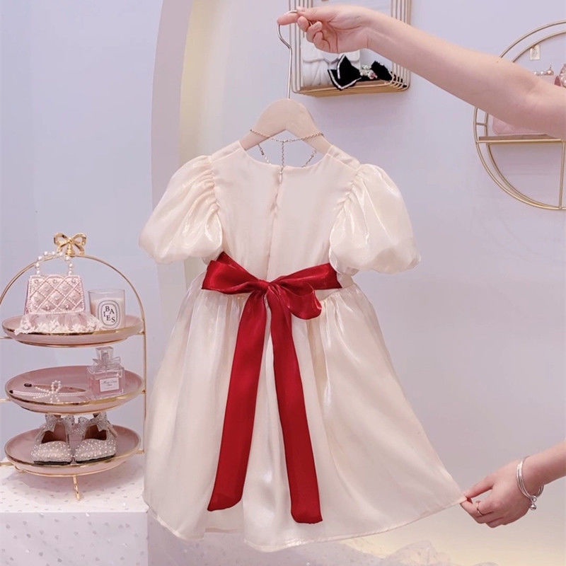 Đầm Công Chúa Tay Phồng Phong Cách Phương Tây Thời Trang Mùa Hè Mới Cho Bé Gái