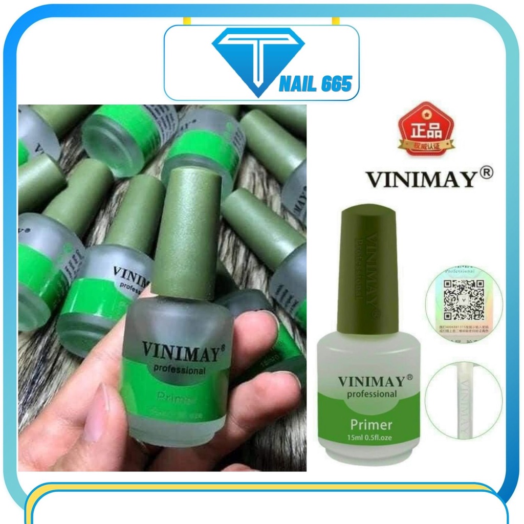Kiềm dầu VINIMAY khử dầu móng tay chân, Base liên kết VINIMAY top cứng móng tốp lì,tốp kim cương