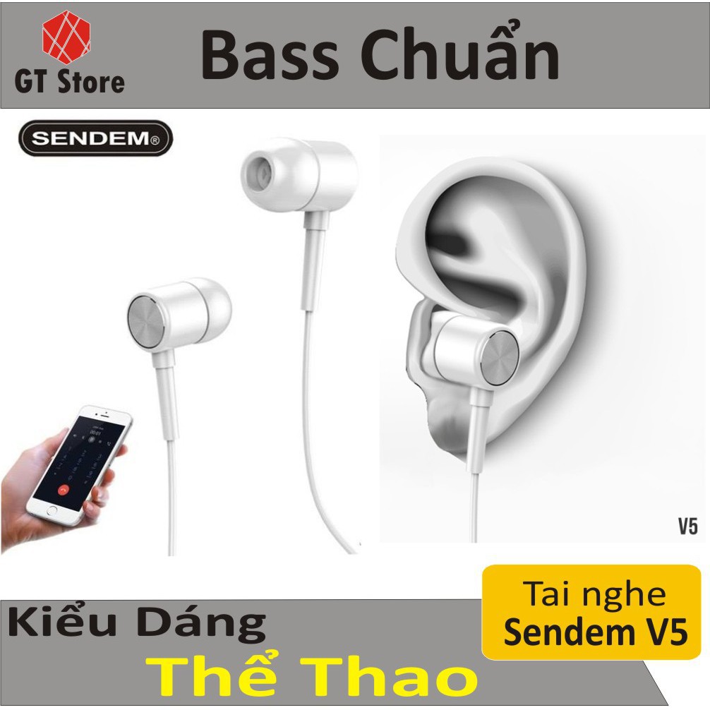 [Mã ELORDER5 giảm 10k đơn 20k] Tai Nghe In-Ear Super Bass Sendem V5 Chính Hãng