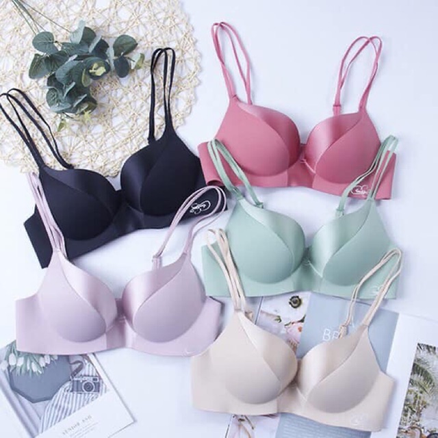 Áo lót su nâng ngực Không gọng - Áo Ngực su Luạ satin không viền thoải mái quyến rũ cho nữ