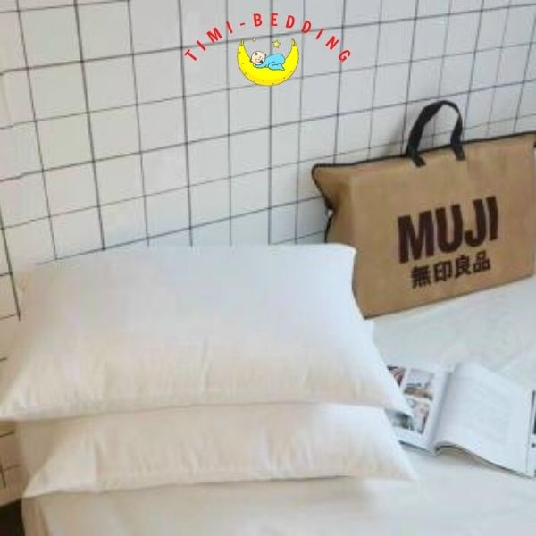 Ruột gối muji xuất nhật kẻ sọc 50x70cm – Ruột gối nằm ngủ cao cấp, mềm mại - Timibedding