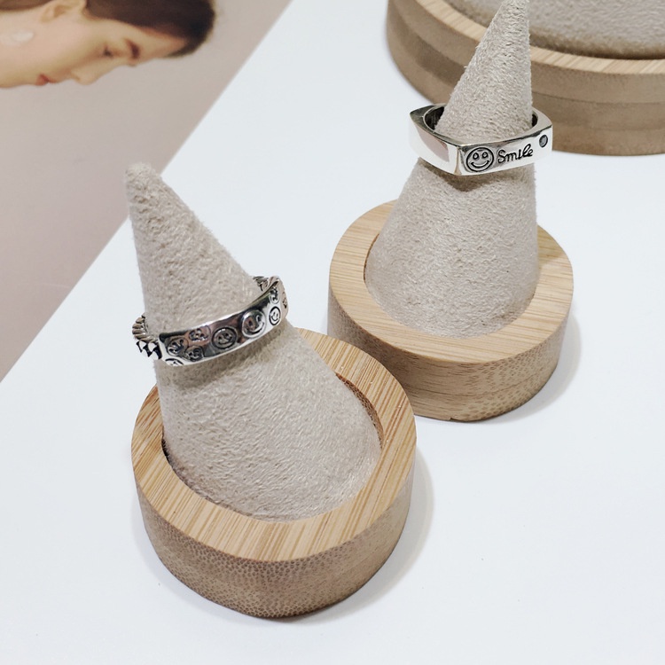 Nhẫn hở 19A1229 hình mặt cười tròn phong cách Hàn Quốc thời trang Preppy thường ngày dễ phối đồ cho học sinh