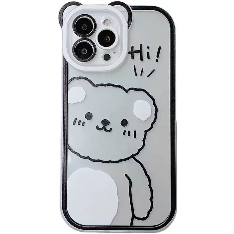 Ốp Điện Thoại Silicon TPU Mềm Trong Suốt In Hình Gấu Dễ Thương Cho IPhone 13 12 11 13 Pro 11 Pro XS Max X XR 8 7 6 6S Plus