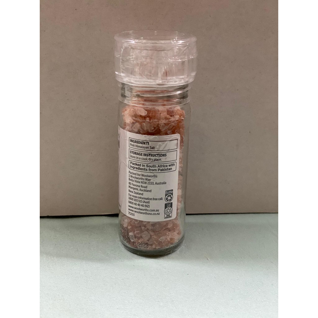 Muối Hồng Himalayan Woolworths Pink Salt Grinder 110g - Úc