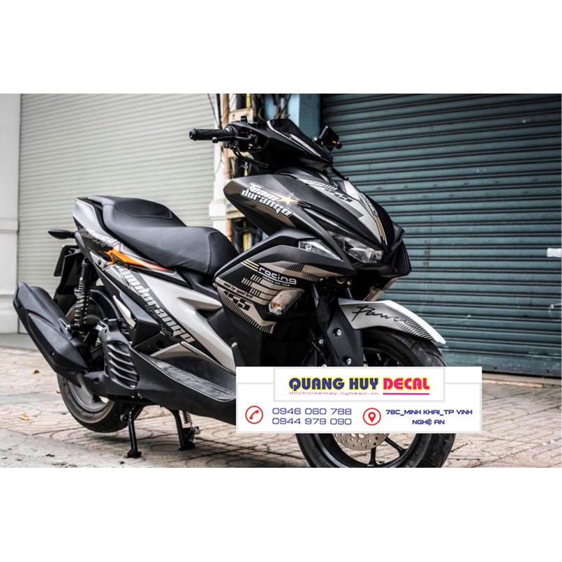 Tem trùm NVX đen xám - Độ dán team trùm decal xe máy NVX đen xám - Team trùm decal xe máy NVX rẻ đẹp và chất