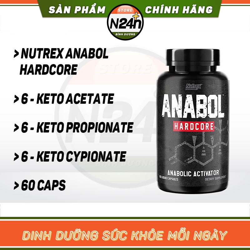 Anabol Hardcore Giúp Tổng Hợp Cơ Bắp Hỗ Trợ Phát Triển Cơ Bắp Nutrex Anabol Hardcore 60 Viên