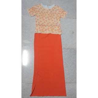 Set len Quảng Châu màu cam phong cách Cao cấp