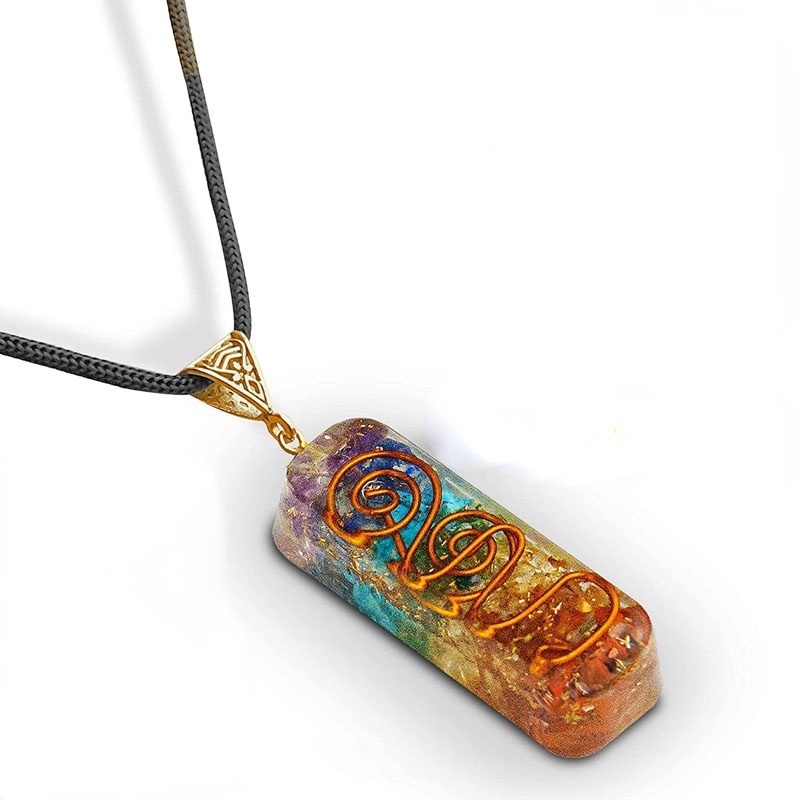 Vòng cổ Mặt Đá Chakra 7 Chakras Có Thể Điều Chỉnh