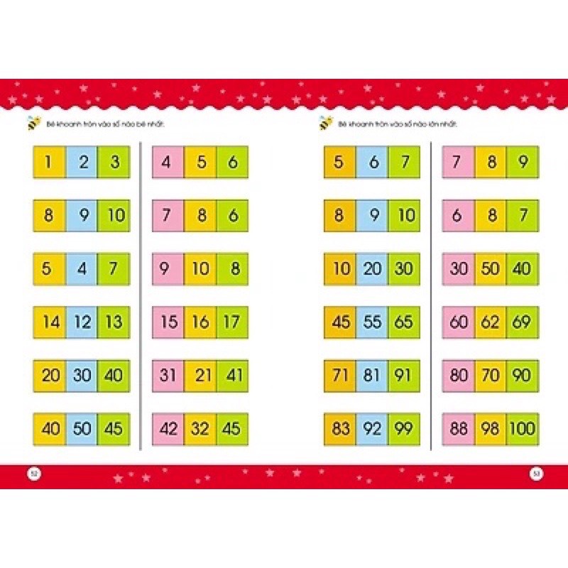 Vở Toán cho bé từ 5 - 7 tuổi