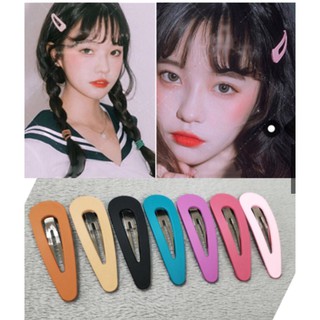 Kẹp tóc giọt nước màu lì dài 7cm