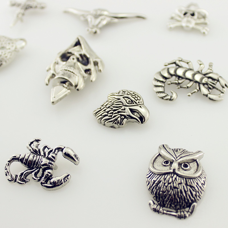 Đinh Tán Hình Đầu Lâu Động Vật Bằng Da Phong Cách Punk Rock Trang Trí Đồ Thủ Công/Đi Club