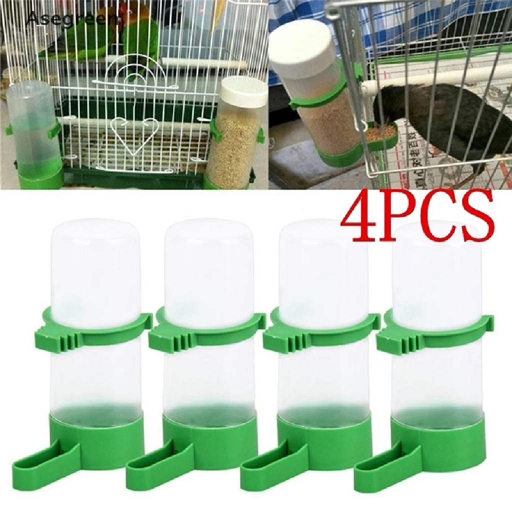 Bộ 4 Dụng Cụ Đựng Nước Uống Có Kẹp Gắn Chuồng Chim Vẹt