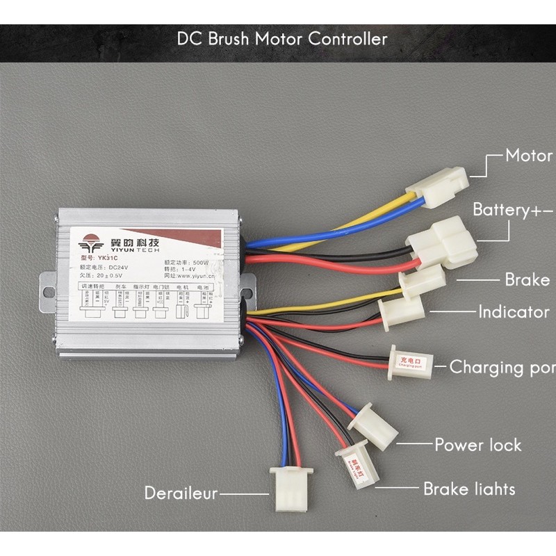 Điều tốc 36V 500w Dc Brush Controller, IC xe cào cào điện, ic xe 4 bánh, ic xe chế