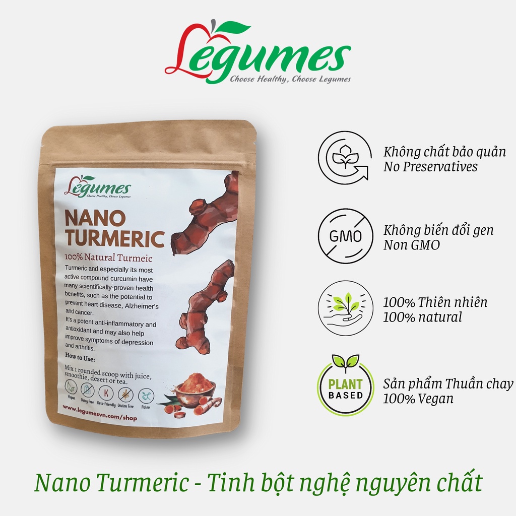 Tinh bột nghệ nguyên chất 100G (tách tinh dầu)