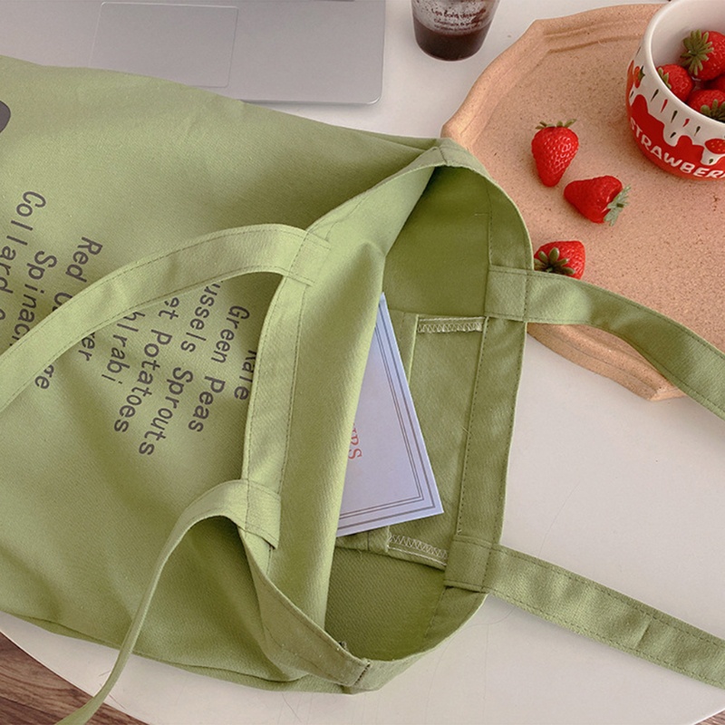 Túi vải In Chữ Tái Sử Dụng Nhiều Lần Cho Nữ