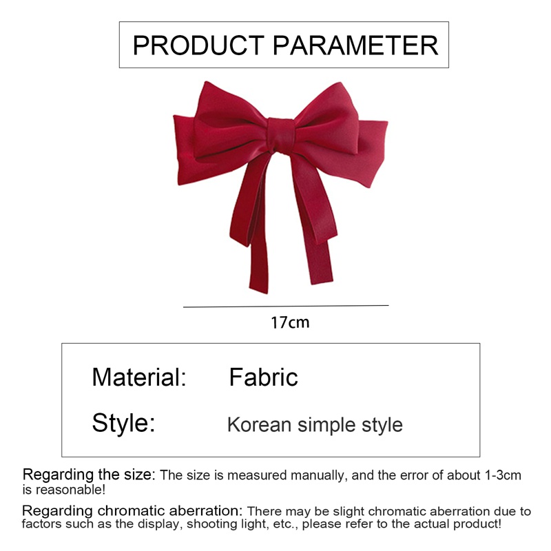 Kẹp Tóc Hình Nơ Màu Sắc Thanh Lịch Cho Nữ timetunnel