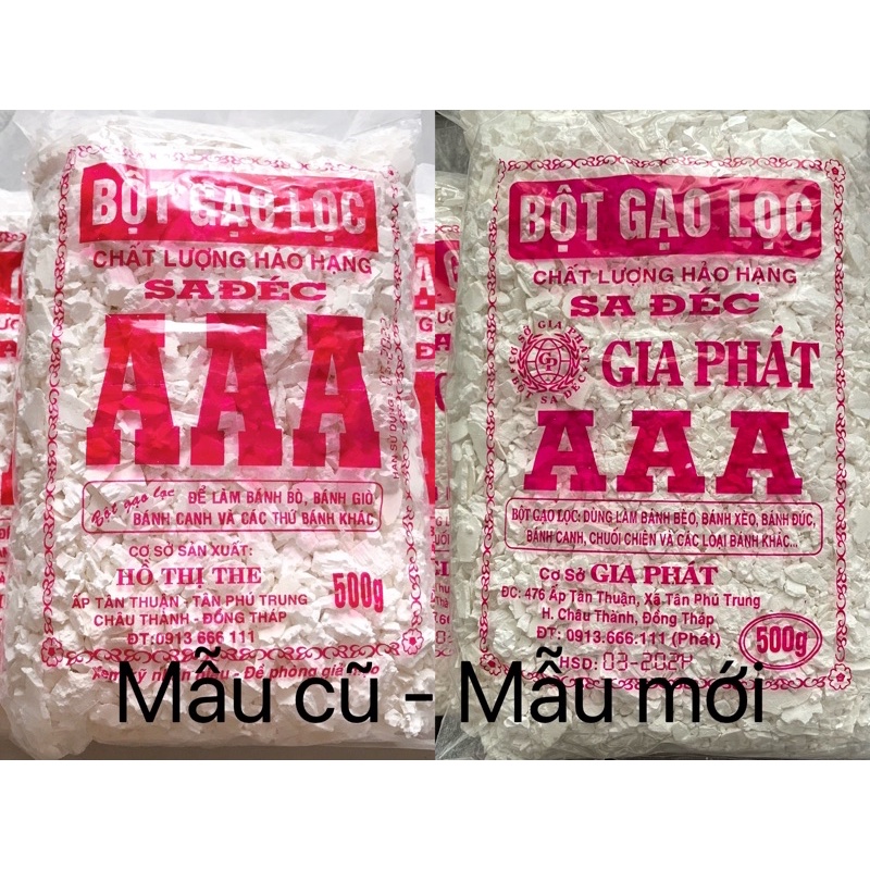 Bột gạo lọc Sadec AAA -500g -chuyên làm bánh xèo , chuối chiên.. các loại bánh chiên - bột gạo lọc AAA Sa Đéc