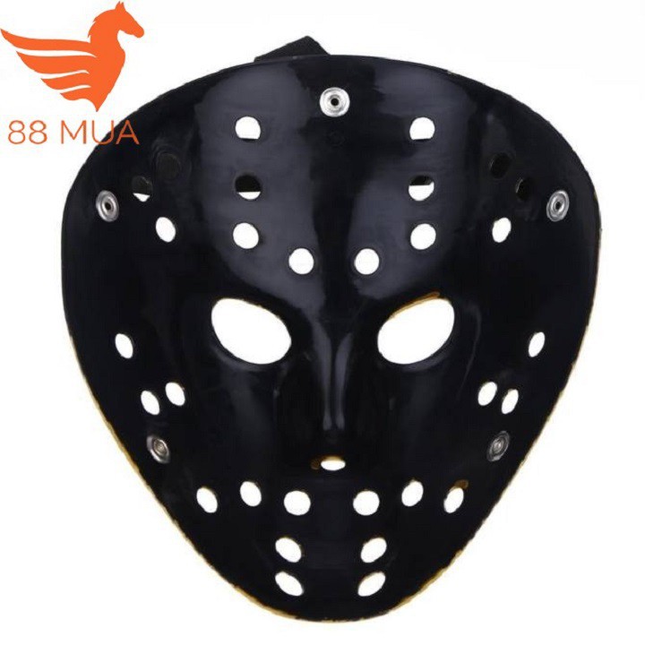 Mặt nạ Jason hóa trang Halloween leegoal Màu Đen Lỗ tròn-e99