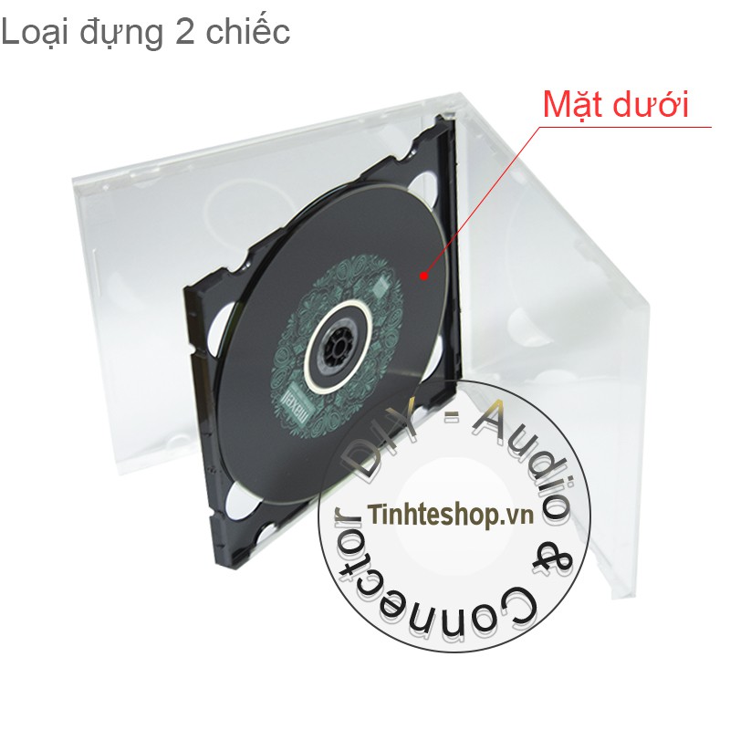 Hộp nhựa đựng đĩa CD DVD 1.2Cm - Vỏ nhựa đựng đĩa trắng CD DVD loại dày đựng 2 đĩa (5 chiếc)