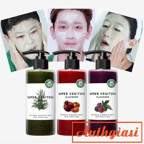 Sữa rửa mặt rau củ Byvibes Wonder Bath Super Vegitoks Cleanser sủi bọt thải độc 200-300ml | BigBuy360 - bigbuy360.vn