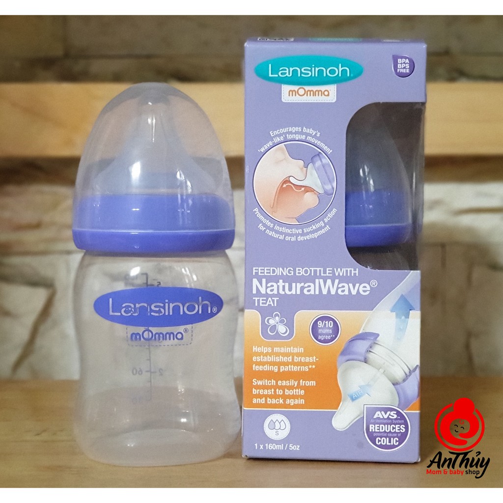 Bình sữa Lansinoh Momma 160ml - 240ml