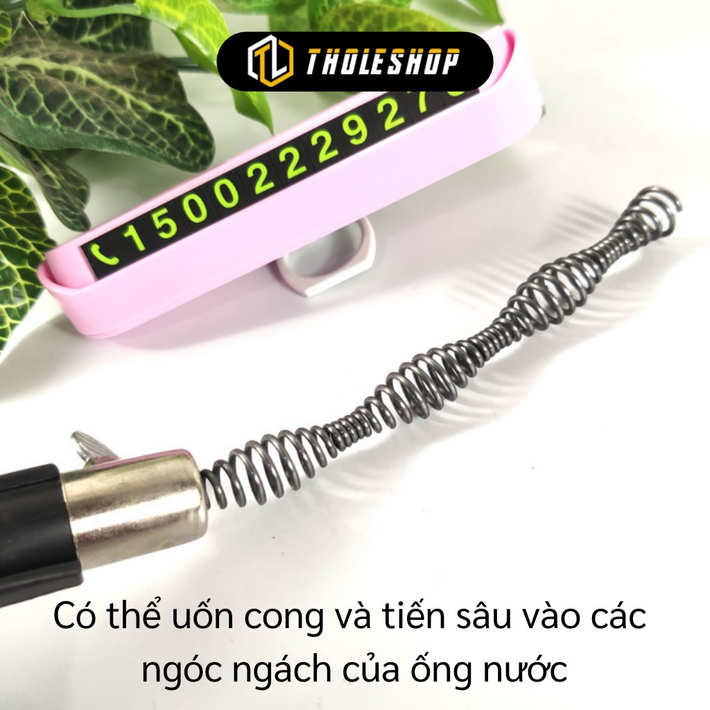 Cây Thông Cống - Dụng Cụ Thông Tắc Cống Chuyên Nghiệp Đầu Lò Xò Dài 5m 3571