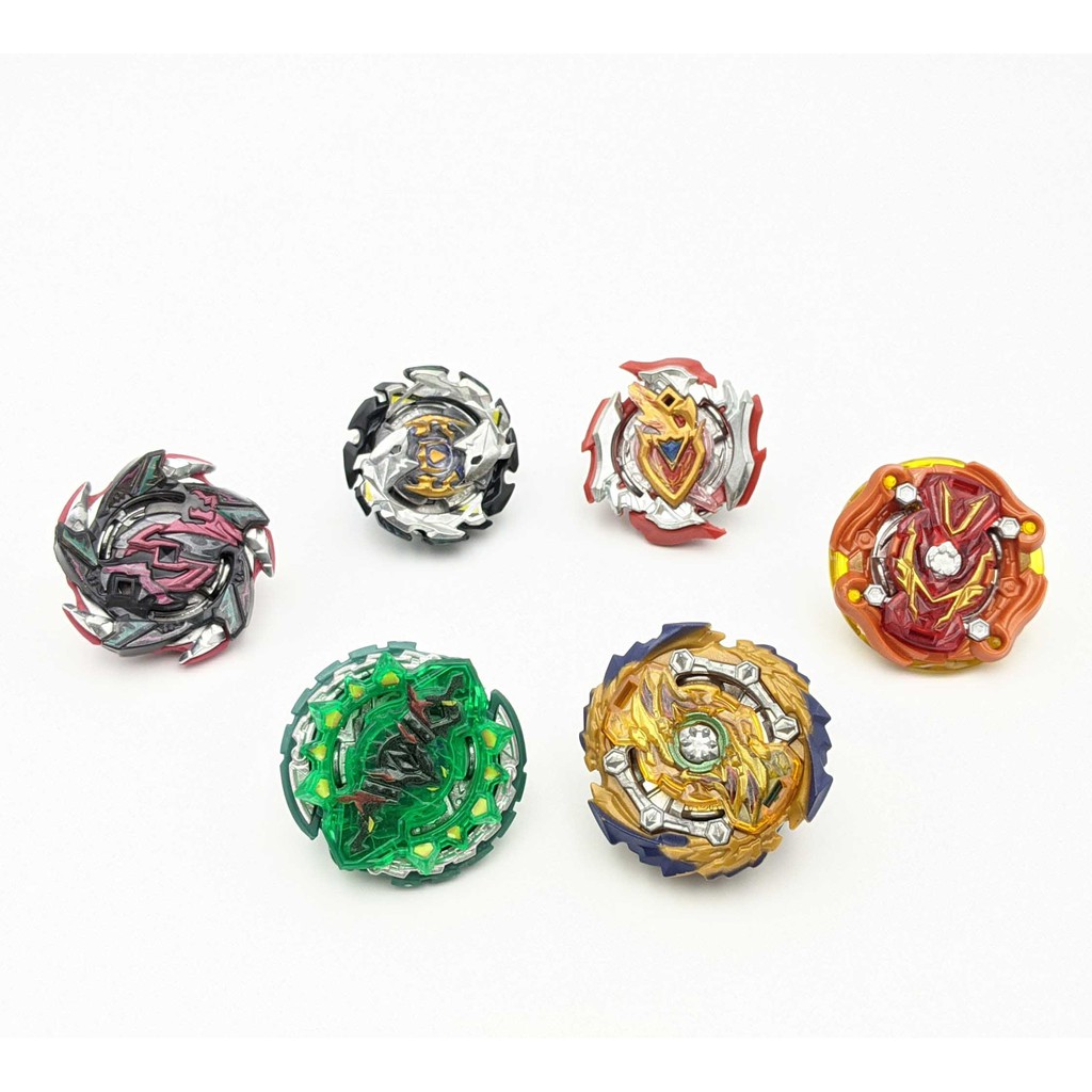 Bộ 6 Con quay BeyBlade + 2 Tay phóng + Sàn đấu - Con quay vòng xoay thần tốc