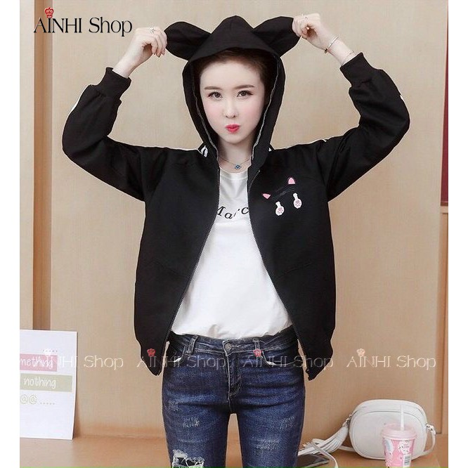 Áo Khoác Nữ ❤️FREESHIP❤️ Áo Khoác Dù Nữ Chống Nắng Xanh Tai Mèo Dễ Thương | BigBuy360 - bigbuy360.vn