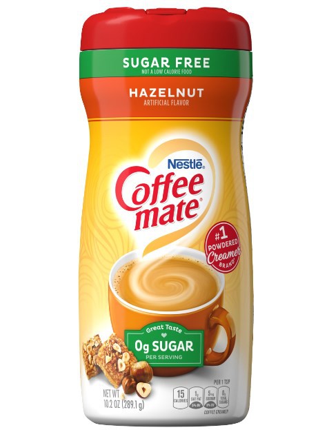 BỘT KEM SỮA KHÔNG ĐƯỜNG VỊ HAZELNUT Coffee Mate Sugar Free Powder Coffee Creamer 289g (10.2oz)
