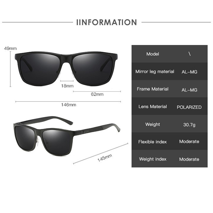 kính nam ⚡ FREESHIP ⚡ Kính Mát Nam Phân Cực Polarized 2823 - Khung hợp kim | BigBuy360 - bigbuy360.vn