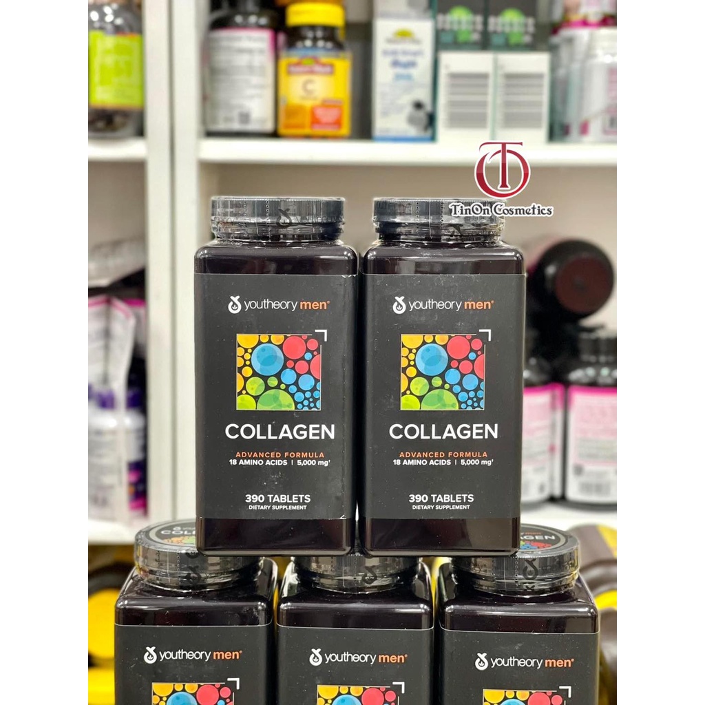 Viên Collagen dành cho nam giới Youtheory Men Collagen Advanced Formula 390 viên của Mỹ