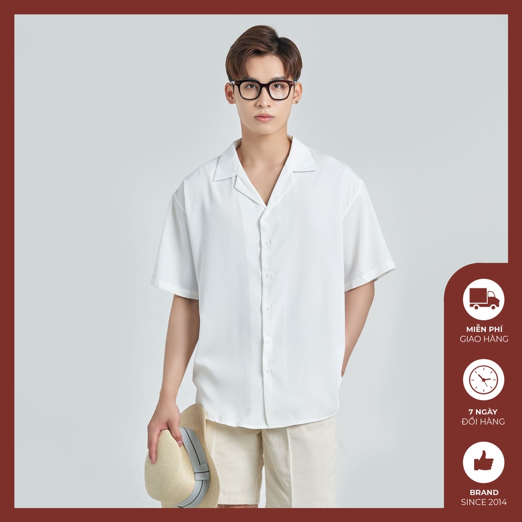 Áo Sơ Mi Nam Trơn Nhiều Màu Trẻ Trung Lịch Sự (CUBAN SHIRT) ĐỘC MENSWEAR - SM348