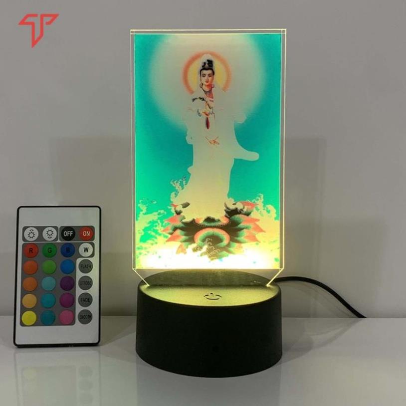 Đèn Led hình phật, hình phật mica led 3D, tranh phật để bàn, thờ xe ô tô xe tải, quà tặng phật giáo