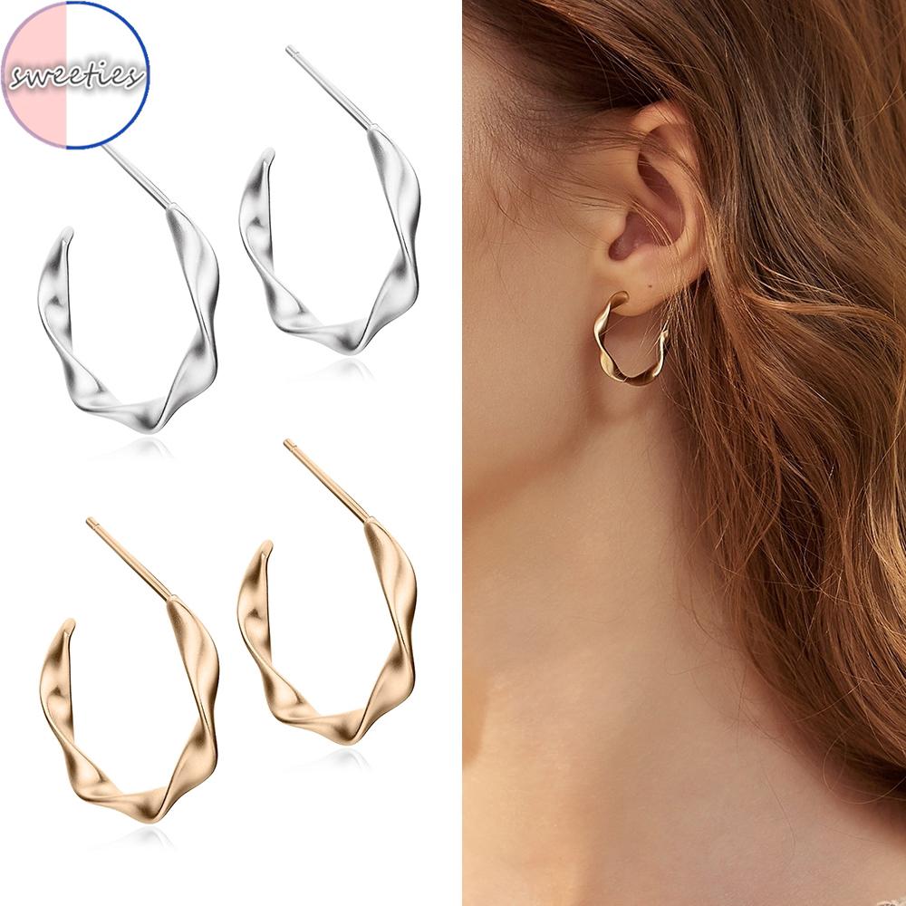 [Mã FAMAYFA giảm 10K đơn 50K] COD 1pair Hoa tai dạng vòng thời trang dành cho nữ