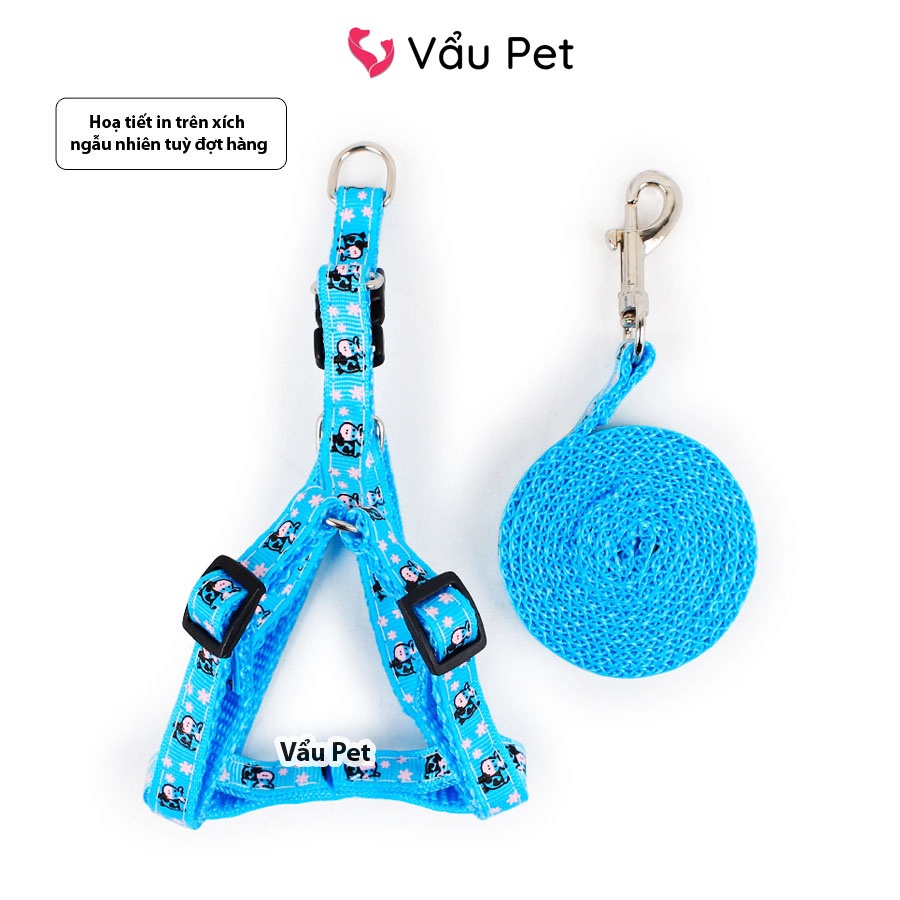 Xích chó mèo yên ngựa - Dây xích chó mèo đi dạo Vẩu Pet Shop