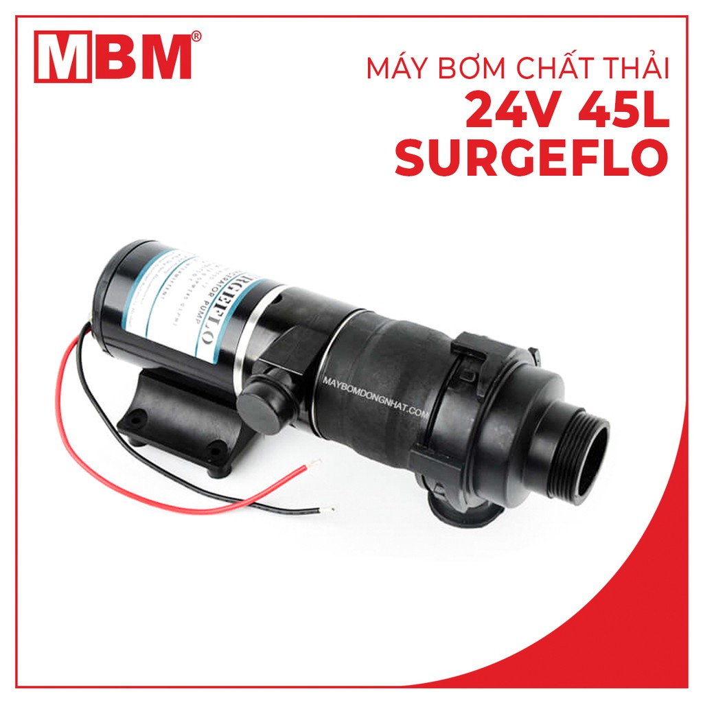 [XẢ HÀNG TỒN KHO][NHẬP MÃ GIẢM NGAY 5%]Máy bơm chất thải 24V 144W 45L SURGEFLO - hỗ trợ kỹ thuật trọn đời