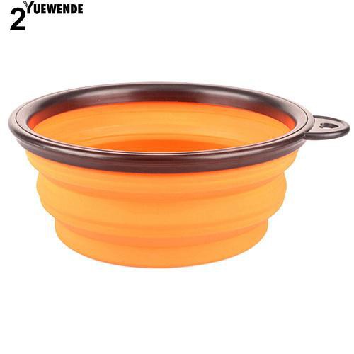 Bát đựng thức ăn cho thú cưng chất liệu silicon và có thể xếp gọn dễ dàng