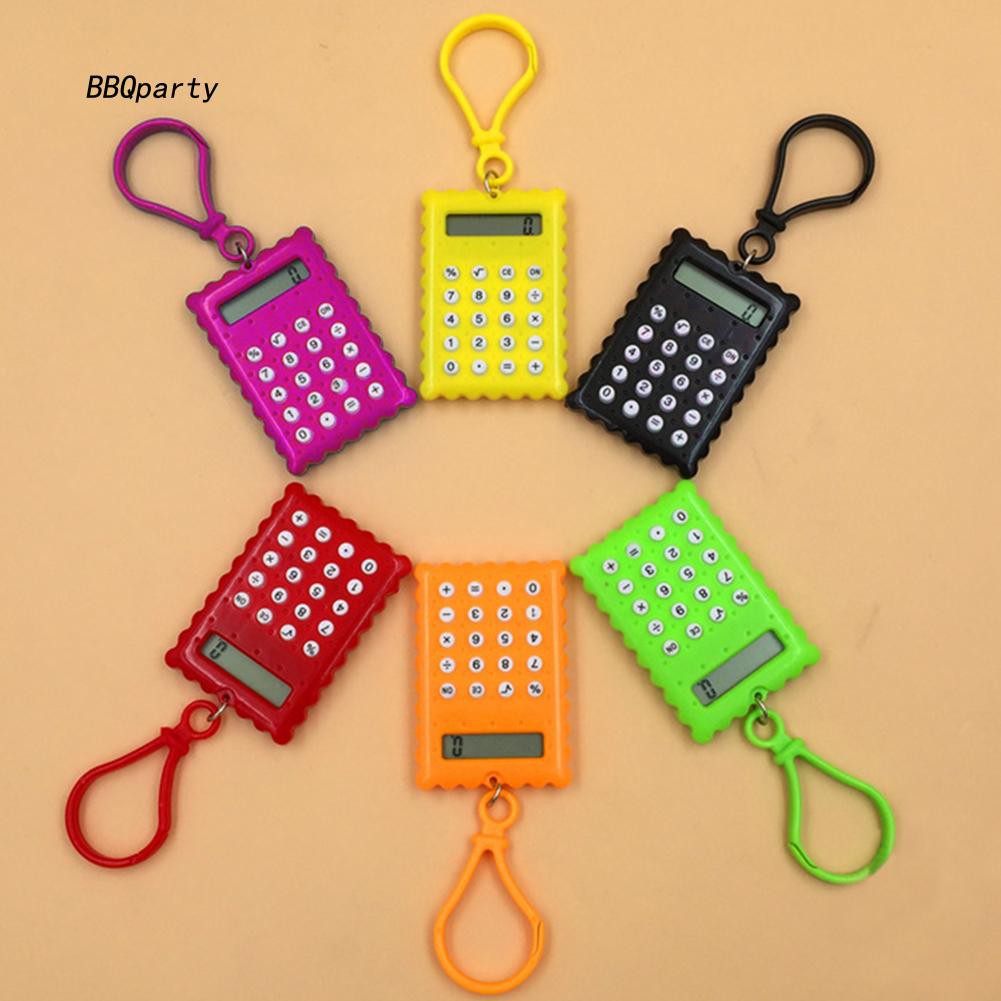 Máy Tính Điện Tử Mini Nhiều Ngăn Hình Bánh Quy Cho Học Sinh